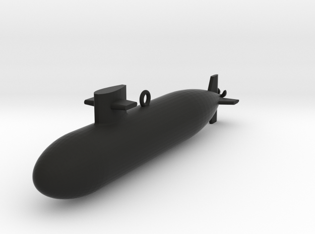 Submarine Ornament in Black Natural Versatile Plastic