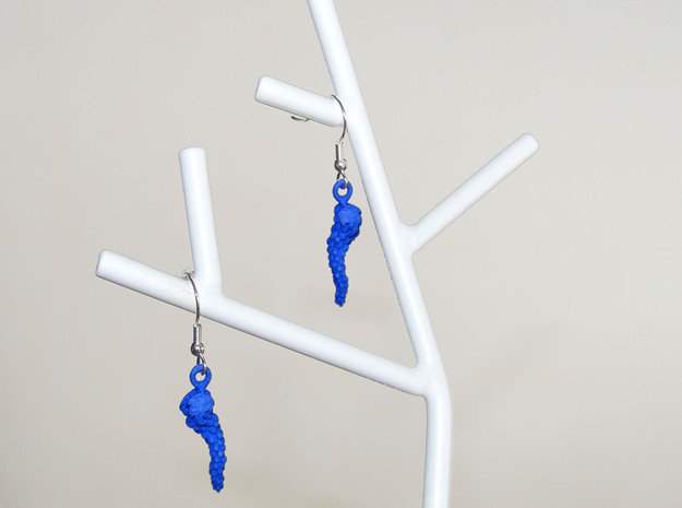 Shanti's Grape EarRings in Blue Processed Versatile Plastic
