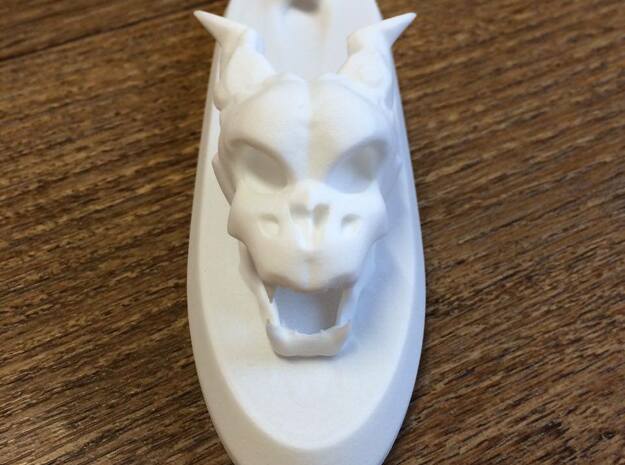 Penholder Skullbert in White Natural Versatile Plastic