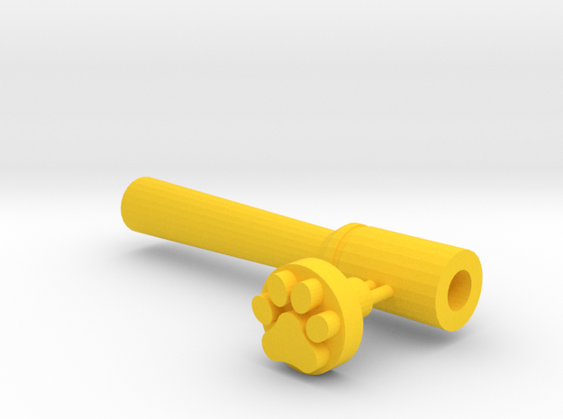 Paw And Tool in Yellow Processed Versatile Plastic