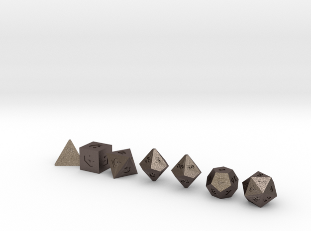 World's Smallest Dice!! Only The Smallest in Polished Bronzed Silver Steel