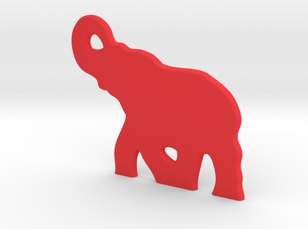 Elephant in Red Processed Versatile Plastic