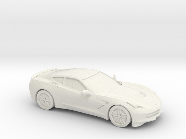 1/48 2014 Corvette Stingray C7 in White Natural Versatile Plastic