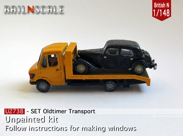 SET Oldtimer Transport (British N 1:148) in Tan Fine Detail Plastic