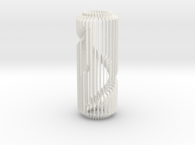 Spiral Column Lamp V2 in White Processed Versatile Plastic