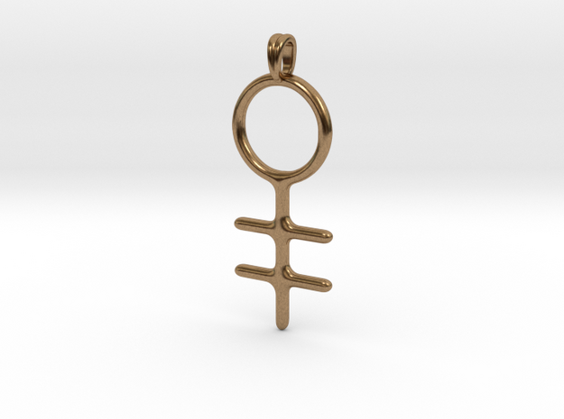 BRASS Alchemy Jewelry Symbol Pendant in Natural Brass