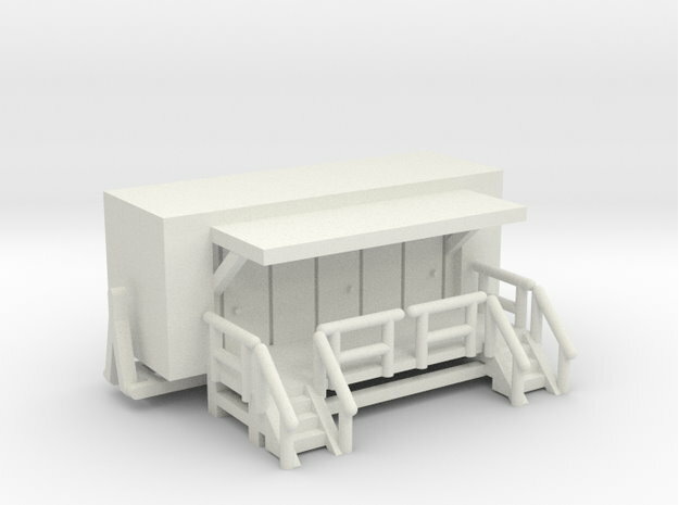 Toilettenwagen - 1:160 (n scale) in White Natural Versatile Plastic