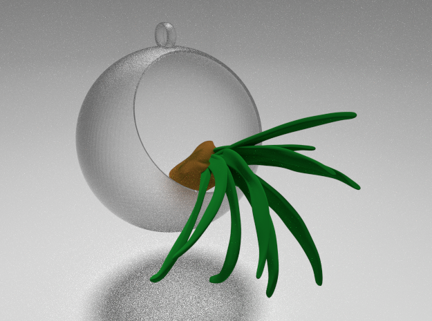 Air plant Christmas tree decoration in Tan Fine Detail Plastic