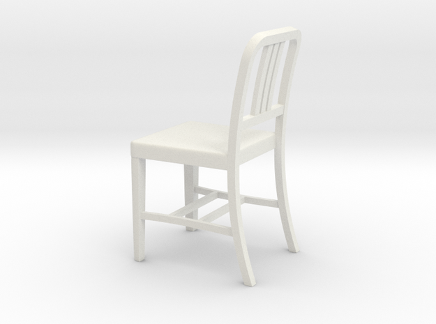 Miniature 1:18 Aluminum 1 Chair (not full size) in White Natural Versatile Plastic