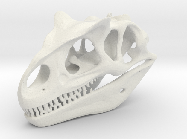 Allosaurus Skull in White Natural Versatile Plastic