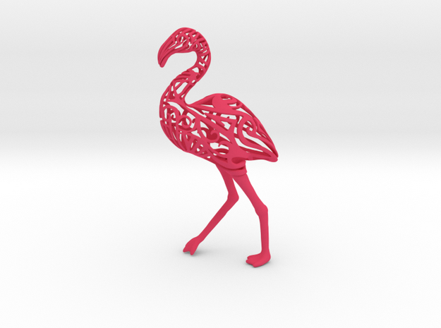 Tribal Flamingo in Pink Processed Versatile Plastic