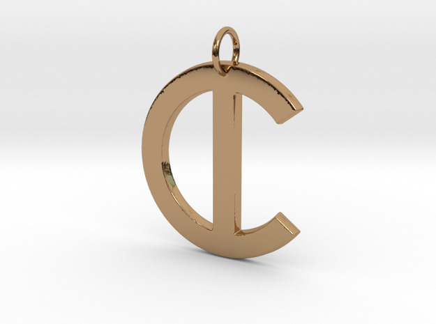 C in Polished Brass