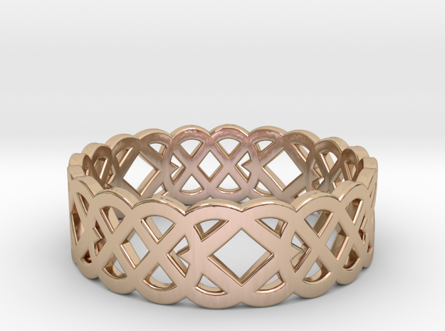 Size 8 Knot C4 in 14k Rose Gold Plated Brass