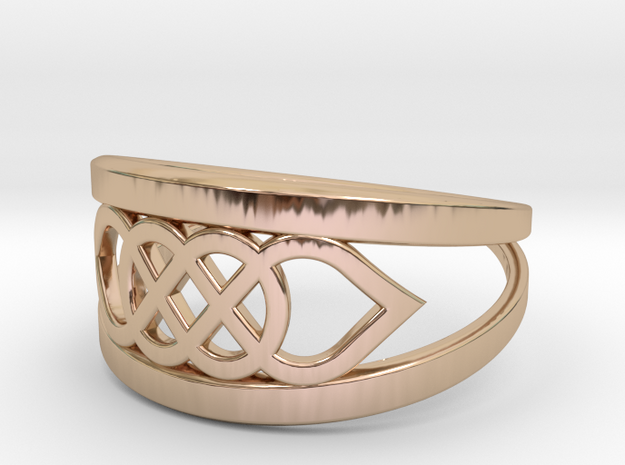 Size 8 Knot C6 in 14k Rose Gold Plated Brass
