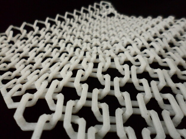 Chainmail Medium Hoops in White Natural Versatile Plastic