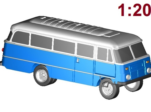 Robur Bus (1:200) in Tan Fine Detail Plastic
