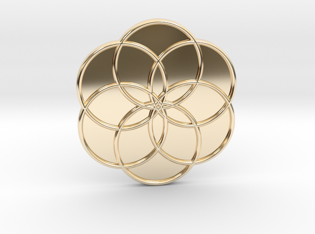 Flower of Life in 14K Yellow Gold