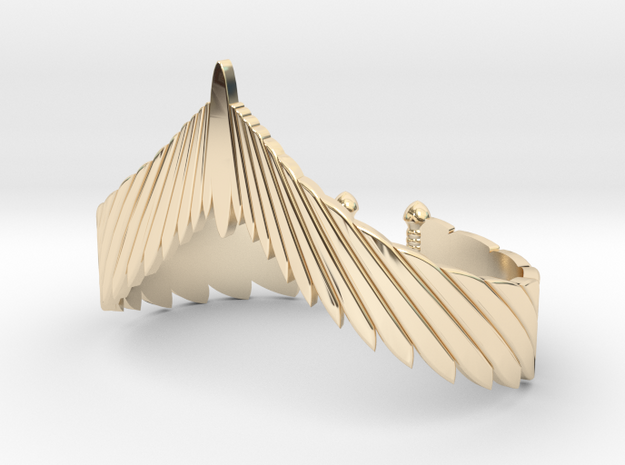 Falcon Wing Bracelet in 14k Gold Plated Brass