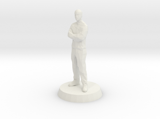 Male - Arms Crossed in White Natural Versatile Plastic