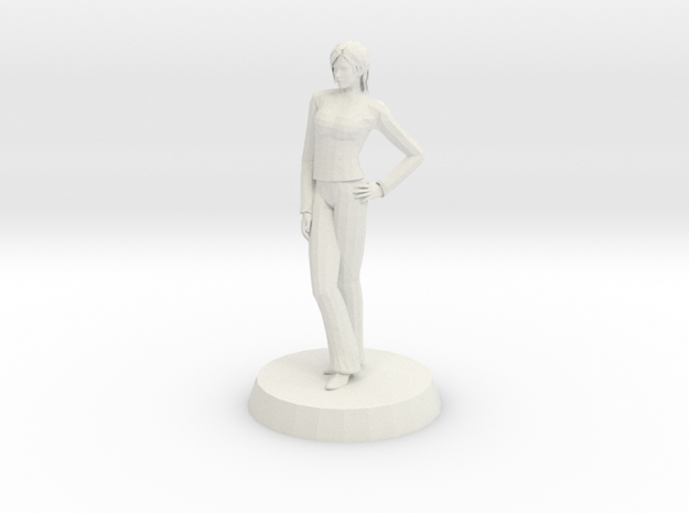 Woman - Standing Casually in White Natural Versatile Plastic
