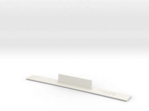 ME83-100R Curve Template HO Scale in White Natural Versatile Plastic