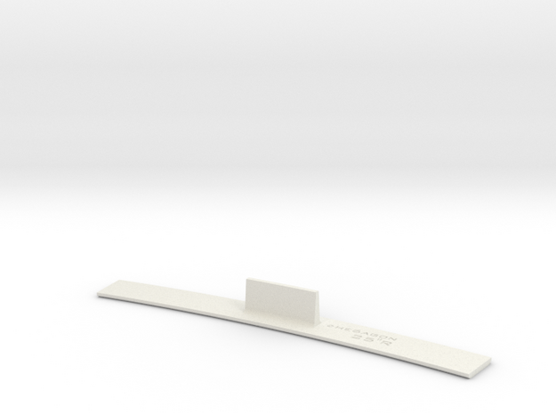 ME83-25R Curve Template HO Scale in White Natural Versatile Plastic