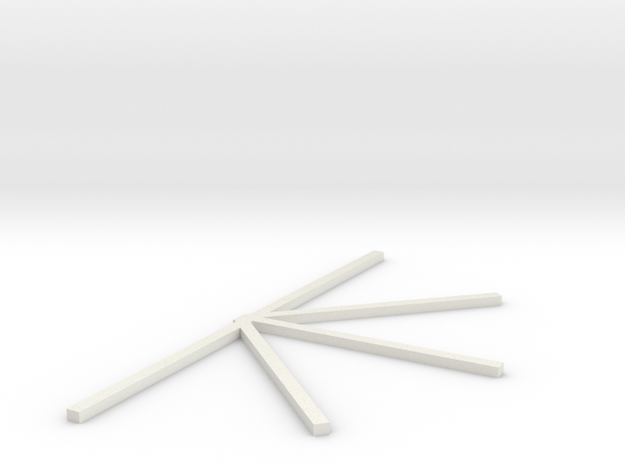 Wacky Worm Left side track supports spreadder bar  in White Natural Versatile Plastic