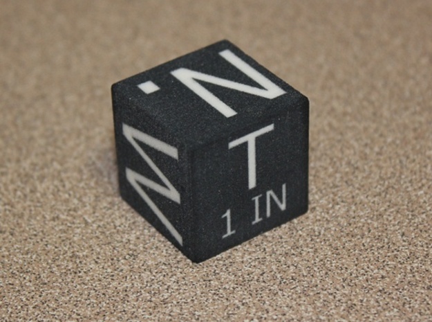 1 IN Solid Photo Scale Cube in Full Color Sandstone