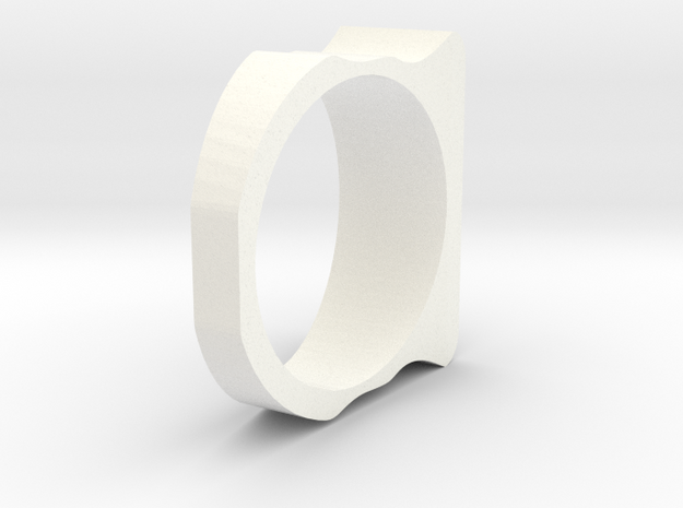 Ring Simples 18.5mm in White Processed Versatile Plastic