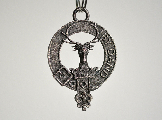 Gordon Clan Crest key fob in Polished Bronze Steel