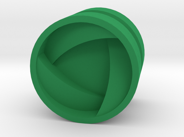 SHIELD_1814CS_RIGHT - LEGO-compatible Custom Rims in Green Processed Versatile Plastic