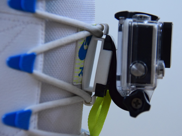 GoPro shoe mount in White Processed Versatile Plastic