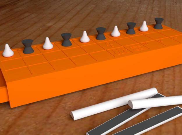 Senet Board Drawer Only Full Size in Orange Processed Versatile Plastic