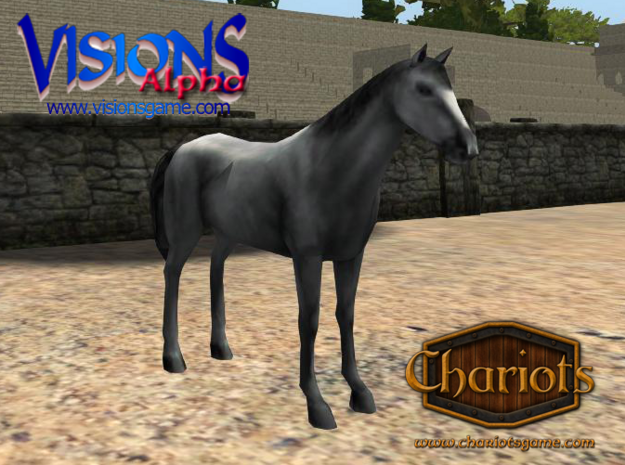 Horse Grey in Full Color Sandstone