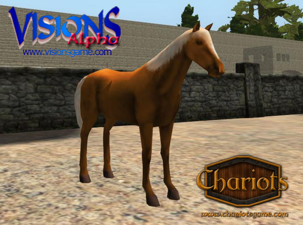 Horse Palomino in Full Color Sandstone