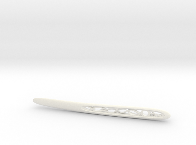 Nalbinding needle in White Processed Versatile Plastic