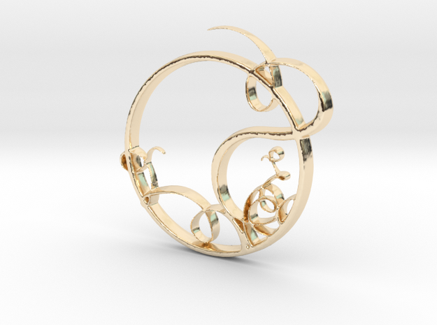 Swirling Circle in 14K Yellow Gold