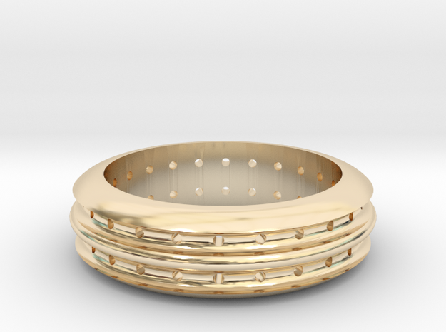 48h ring in 14k Gold Plated Brass
