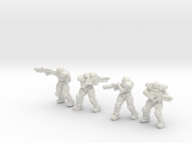 Abandoned Frontier SCR troopers in White Natural Versatile Plastic