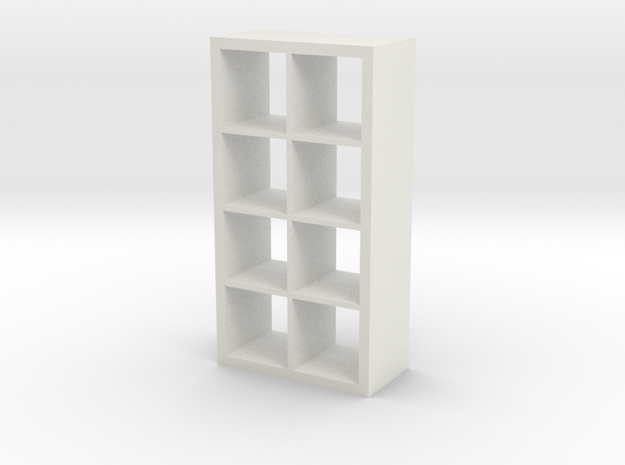 1:24 Modern Bookshelf in White Natural Versatile Plastic