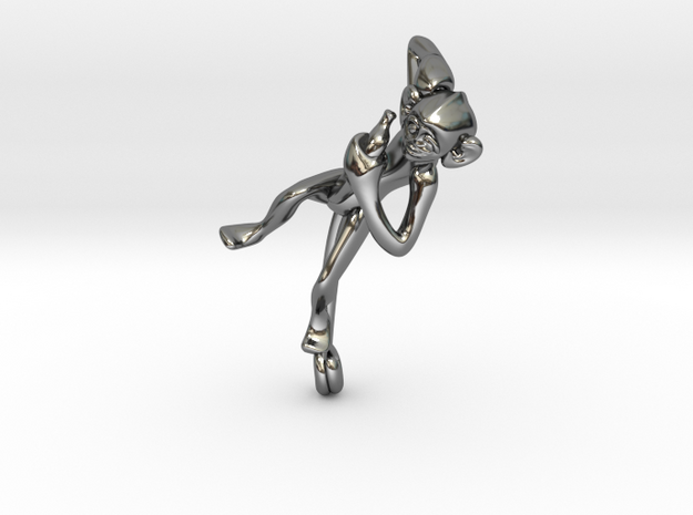 3D-Monkeys 125 in Fine Detail Polished Silver