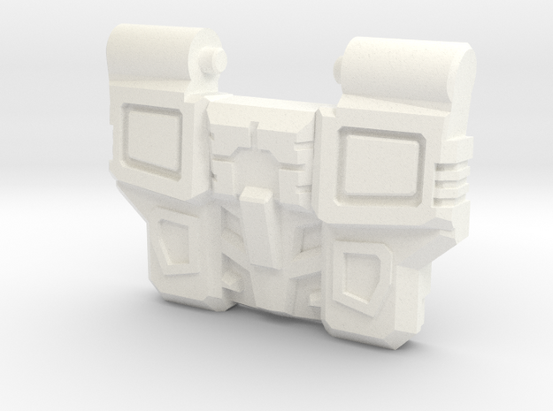 Reckless Driver's IDW Chest Plate in White Processed Versatile Plastic