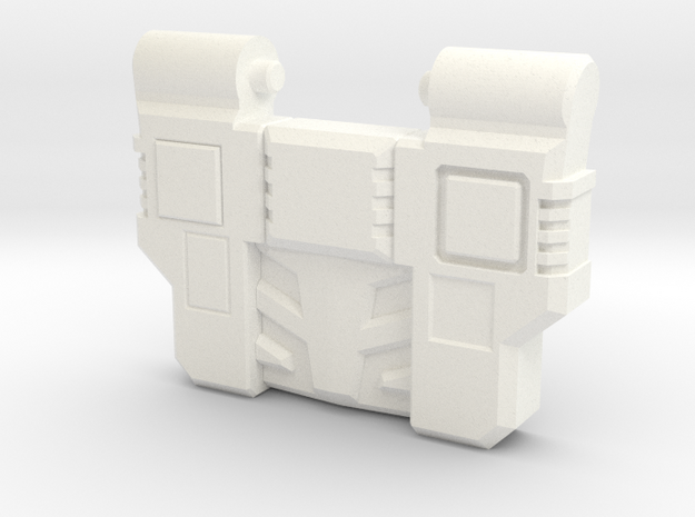 Reckless Driver's G1 Chest Plate in White Processed Versatile Plastic