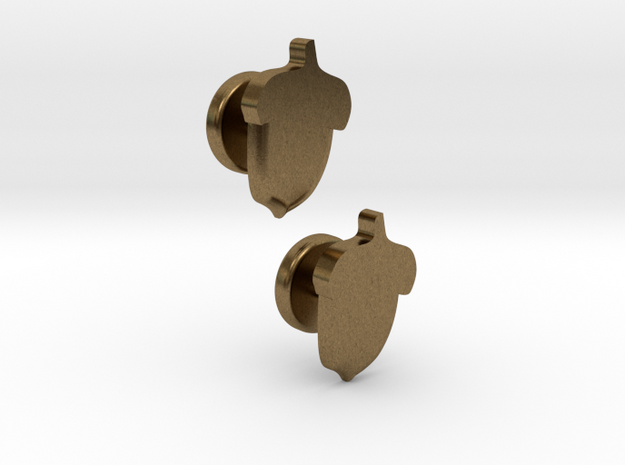 Acorn Cufflinks in Natural Bronze