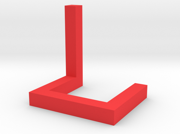 Illusion rectangle in Red Processed Versatile Plastic