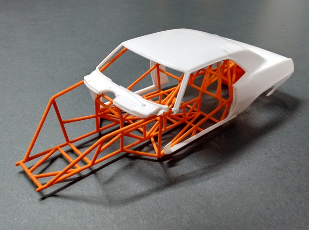 Camaro Pro Stock Chassis 1/24 Model Car  in Orange Processed Versatile Plastic