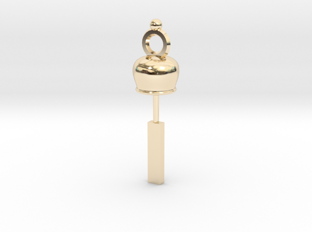 Wind bell in 14K Yellow Gold