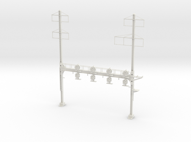 HO Scale PRR W-signal Beam 4 Track  W 2-3 PHASE R in White Natural Versatile Plastic