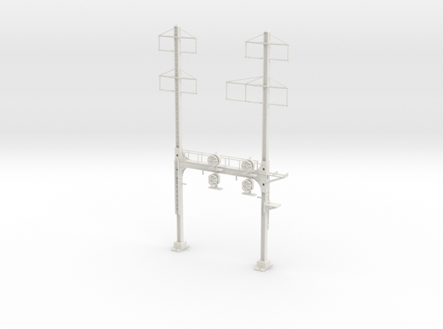 HO Scale PRR W-signal Beam 2 Track  W 2-3 PHASE R in White Natural Versatile Plastic