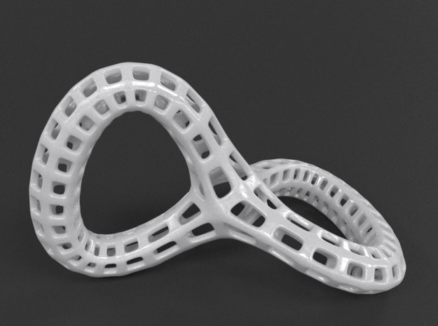 Infinity Lattice in White Processed Versatile Plastic